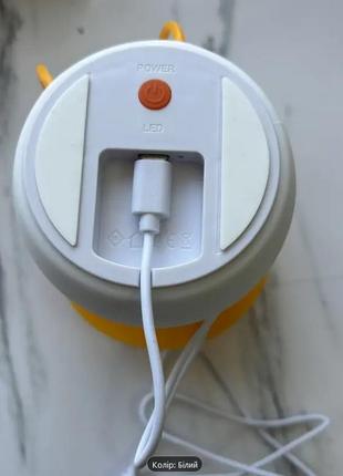 Силіконовий акумуляторний нічник качка з капелюхом usb zh-117 таймер 30хв