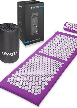 Килимок акупунктурний з валиком gymtek фіолетовий
