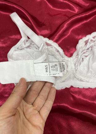 Идеальный белый кружевной винтажный сексуальный секси бюстгальтер лифчик без паролона и косточек чашка с д однотонный5 фото