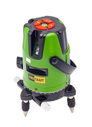 Лазерний рівень із акумулятором pro-craft (le-3d) new, зелений