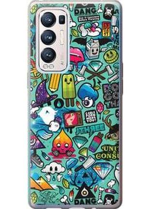 Чехол на oppo reno5 pro plus стикер бомбинг 1 "693u-2243-71002"