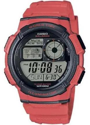 Часы casio ae-1000w-4avef. красный