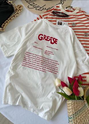 Накладний платіж ❤ турецька оверсайз бавовняна подовжена футболка туніка з принтом з обох сторін2 фото