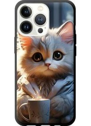 Чехол на iphone 13 pro white cat "5646b-2372-71002"