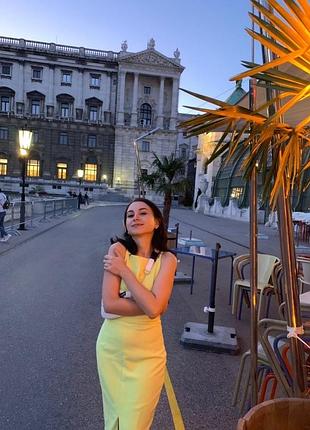 Платье желтое h&amp;m 8