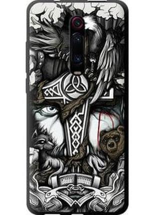 Чехол на xiaomi redmi k20 pro тату викинг "4098b-1816-71002"