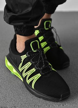 Мужские кроссовки nike run acid черные салатовые