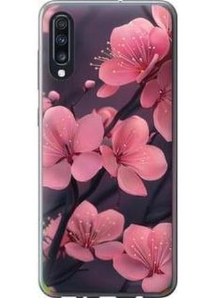 Чехол на samsung galaxy a70 2019 a705f пурпурная сакура "6075u-1675-71002"