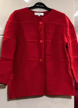 Пиджак 48р красный теплый/теплый, накидка