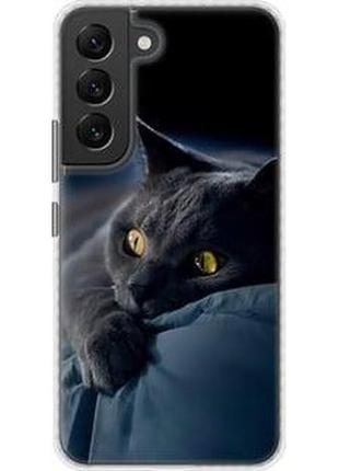 Чехол на samsung galaxy s22 дымчатый кот "825pc-2494-71002"