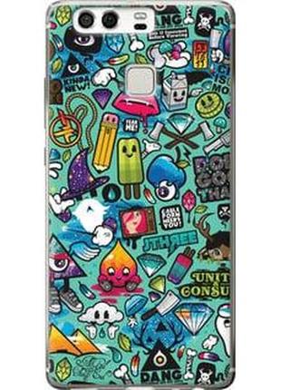 Чехол на huawei p9 стикер бомбинг 1 "693u-347-71002"