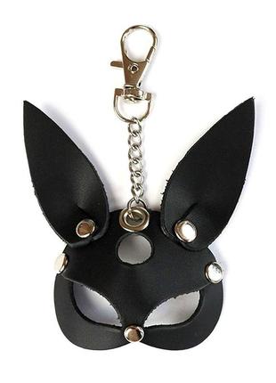 Брелок на карабине для ключей art of sex bunny, черный  18+