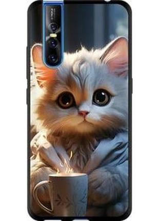 Чехол на vivo v15 pro white cat "5646b-1763-71002"