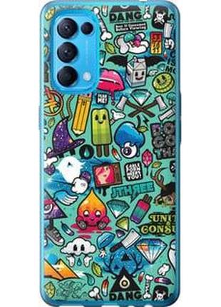 Чехол на oppo reno5 стикер бомбинг 1 "693u-2206-71002"
