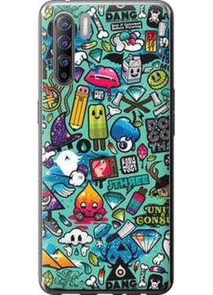 Чехол на oppo reno 3 стикер бомбинг 1 "693u-1901-71002"