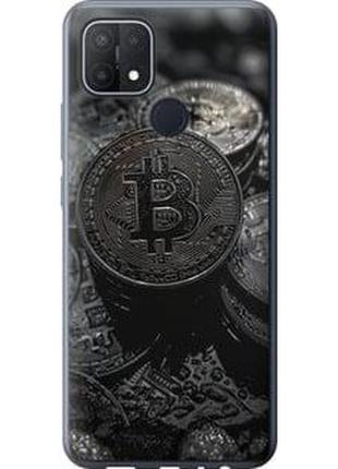 Чехол на oppo a15s black bitcoin "6090u-2527-71002"