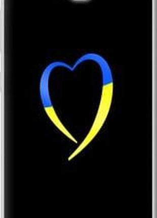 Чохол на huawei honor 3c жовто-блакитне серце "885u-307-71002"