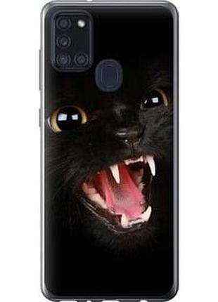 Чехол на samsung galaxy a21s a217f чёрная кошка "932u-1943-71002"