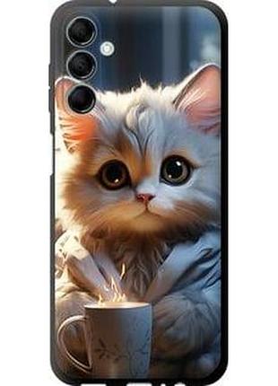 Чехол на samsung galaxy m14 m146b white brown cat "5646b-3038-71002"