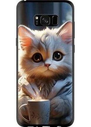 Чехол на samsung Linha s8 plus white cat "5646b-817-71002"