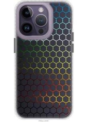 Чехол на iphone 14 pro переливающиеся соты "498pm-2646-71002"