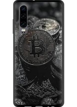 Чехол на huawei p30 black bitcoin "6090b-1622-71002"