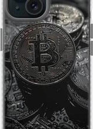 Чехол на iphone 15 black bitcoin "6090pc-3075-71002"