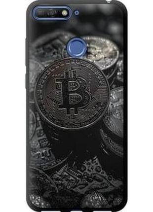 Чехол на huawei honor 7a pro black bitcoin "6090b-1440-71002"