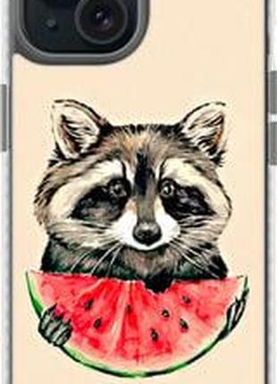 Чехол на iphone 15 енотик с арбузом "4605pc-3075-71002"