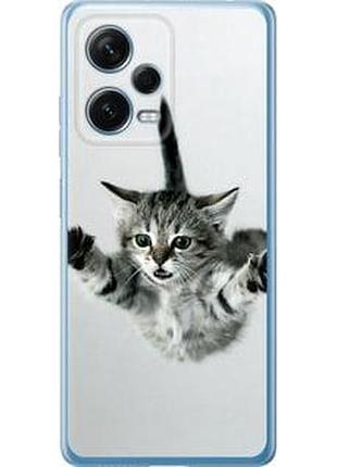 Чехол на xiaomi redmi note 12 pro+ 5g летящий котёнок "2322u-3612-71002"
