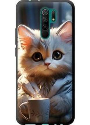 Чехол на xiaomi redmi 9 white cat "5646b-2019-71002"
