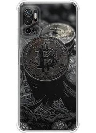Чехол на xiaomi redmi note 10 5g black bitcoin "6090sp-2556-71002"