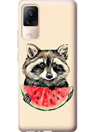 Чехол на xiaomi civi енотик с арбузом "4605u-2491-71002"