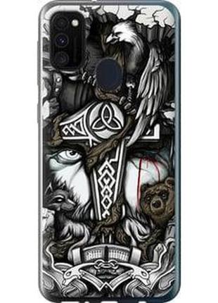 Чохол на samsung galaxy m21 m215f тату вікінг "4098u-2016-71002"