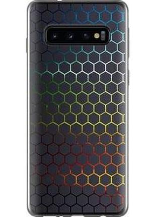 Чехол на samsung galaxy s10 переливающиеся соты "498u-1640-71002"