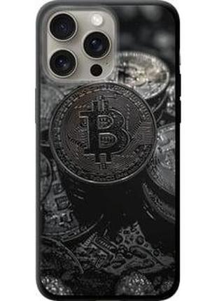 Чехол на iphone 15 pro max black bitcoin "6090b-3098-71002"