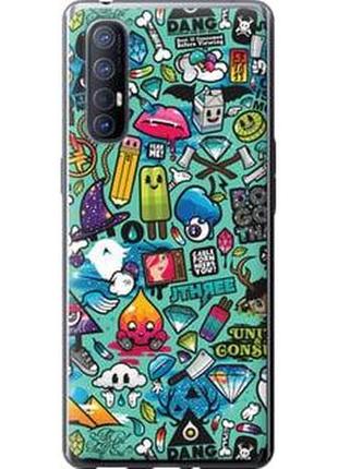 Чехол на oppo reno 3 pro стикер бомбинг 1 "693u-1878-71002"