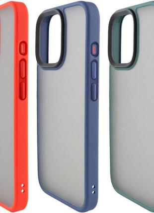 Топ! tpu+pc чехол metal buttons для apple iphone 16 pro (6.3")
