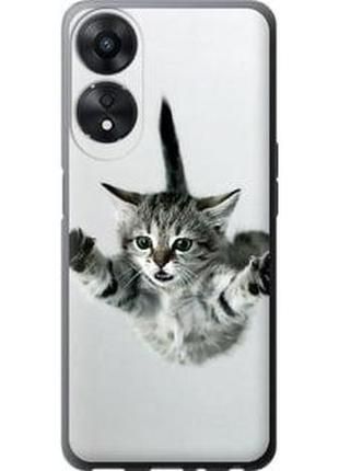 Чехол на oppo a58 5g летящий котёнок "2322u-2950-71002"