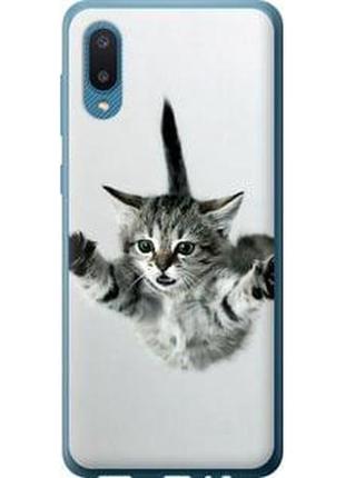 Чехол на samsung galaxy a02 a022g летящий котёнок "2322u-2260-71002"