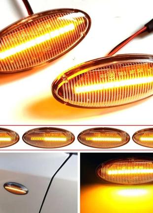 Бегущий лэд повторитель поворота прозрачный опель вектра б(в) opel vectra b новый разборка opel astra zafira