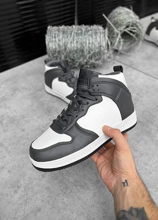 Мужские зимние кроссовки white/grei белые с серым