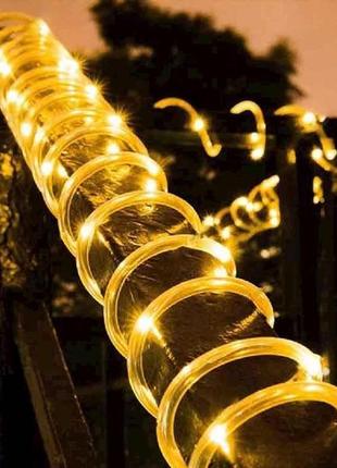 Гірлянда роса 100led в силіконовій трубці 10м, теплий білий 1912-07 тм китай