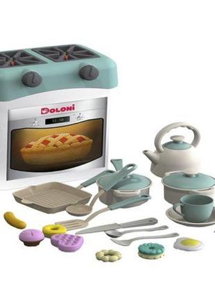 Ігровий набір "кухня-бокс", бірюзовий пластик різнобарв'я