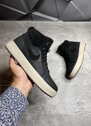 Зимние мужские ботинки nike black (мех) 40-42-43