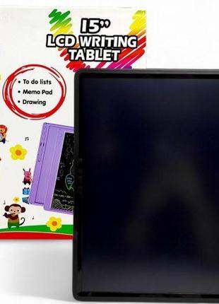 Планшет для малювання "writing tablet" (15"), чорний пластик різнобарв'я