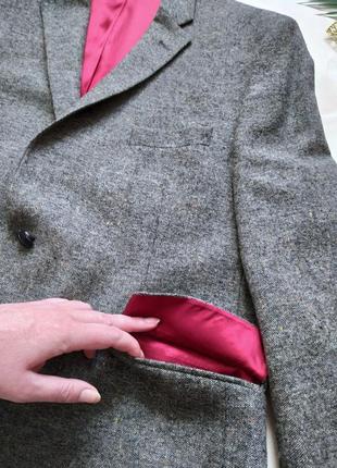 Пиджак + жилет 100% люкс шерсть shetland woolmark костюм двойка, шетландская шерсть жакет жилетка4 фото