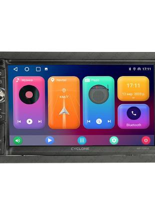Автомагнитола сенсорная 2din android cyclone mp-7086a v3