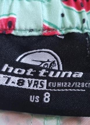 Яркие спортивные шорты hot tuna размер на 7-8 лет рост 122 - 128 арбуз6 фото