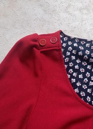 Брендова червона коротка сукня футляр лапша next, 10 розмір.6 фото